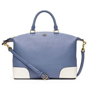 Tory Burch Blue and Cream Tote Bag